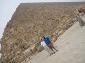 Thomas and I at the pyramids at Giza, which were built about 2500 BCE.