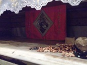 The altar over the slab on which Jesus' body was laid and from which he was resurrected around 30 CE.