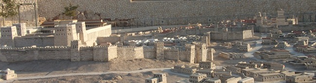 This picture is of the reconstruction of Jerusalem circa 66 CE that's at the Israel Musem in Jerusalem. It's 1:50 scale.