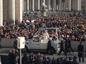Yes, that's the Pope-mobile. And yes, they actually call it that.