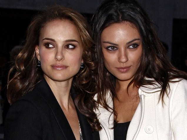 mila kunis natalie portman kissing. A night out with Lily ends in