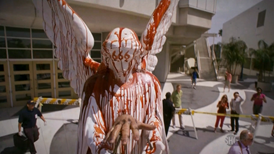 Dexter creates his own tableau - the Beast's statue from the Revelation.