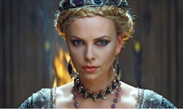 Charlize Theron in an excellent, chilling performance as the Evil Queen