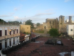 Standing on the roof of our hotel looking out across Santo Domingo