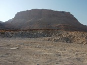 The view of Masada driving up to it. Even from here it looks intimidating!