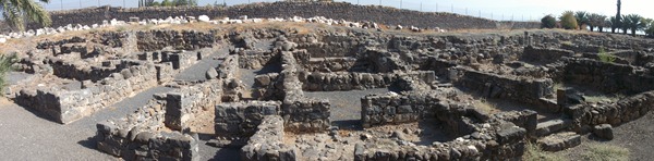 The ruins of Capernaum. Now if you imagine some thatched roofs over those houses, all you'd need is a parapalegic and you're ready to reenact a pretty awesome miracle of Jesus!