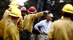 President Obama Visits Wild Fire Sites