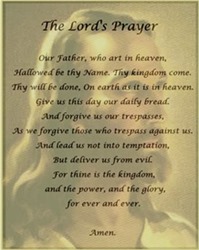 The language of the Lord's Prayer is slightly less out-of-date than White Jesus here.